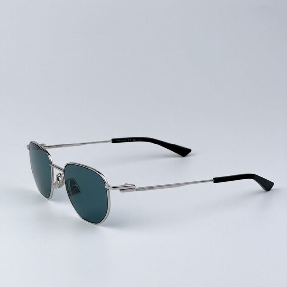 Bottega Veneta BV1301S 004 BRAND NEW Sunglasses Silver Green Panthos Unisex - Picture 7 of 12